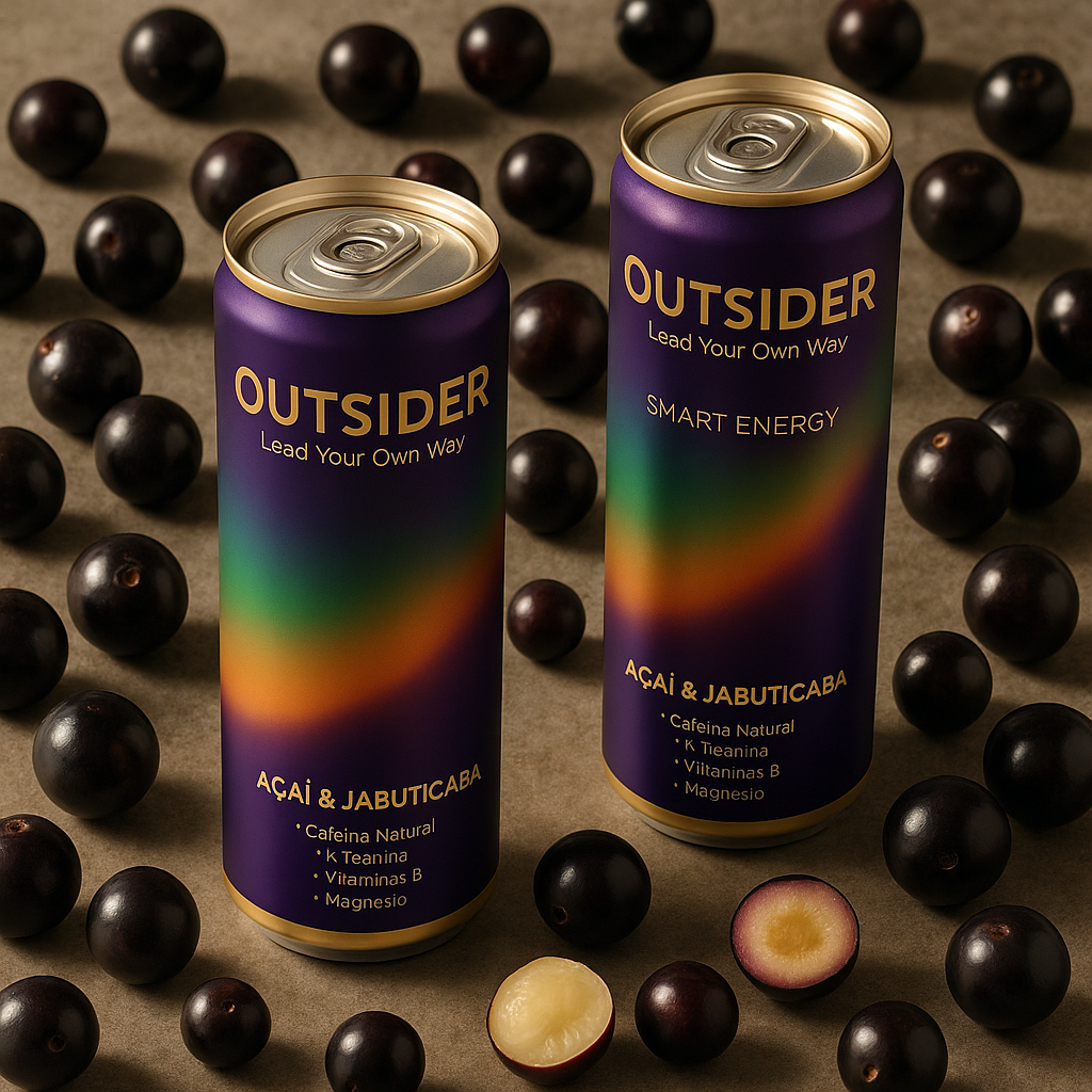 OUTSIDER SMART ENERGY - AÇAI E JABUTICABA - PACK 6 LATAS