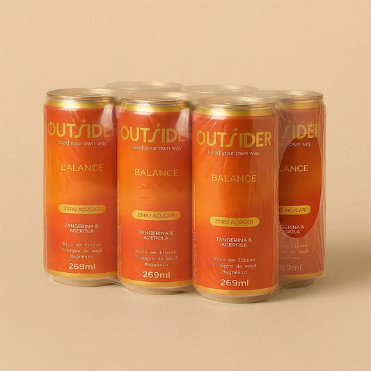 OUTSIDER BALANCE - TANGERINA E ACEROLA - PACK 6 LATAS