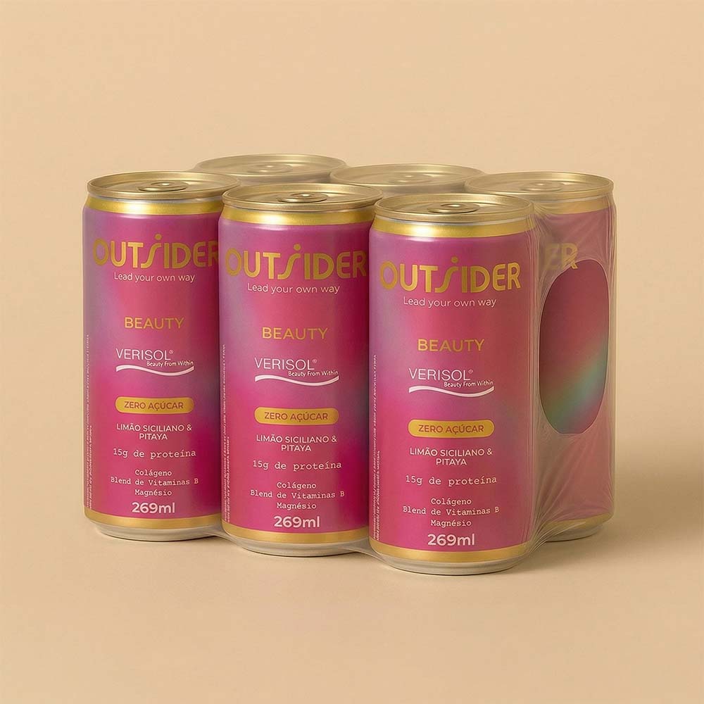OUTSIDER BEAUTY - LIMÃO SICILIANO E PITAYA - PACK 6 LATAS