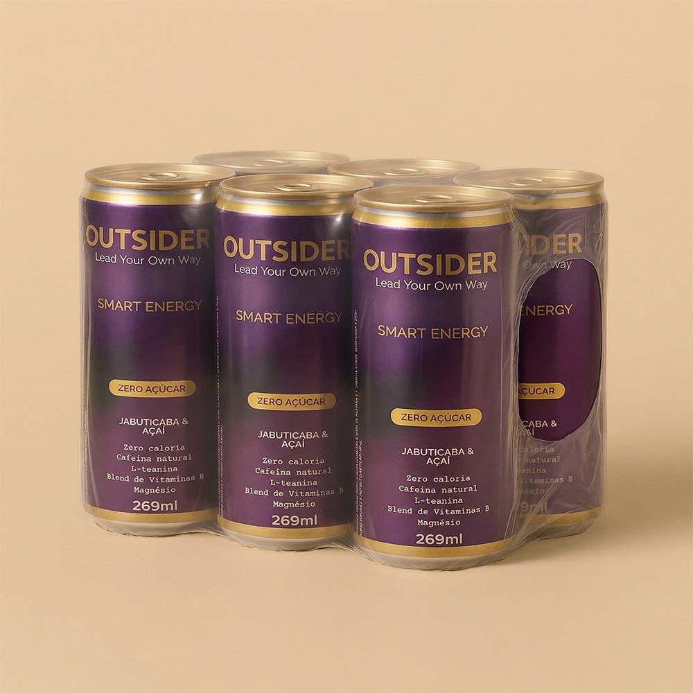 OUTSIDER SMART ENERGY - AÇAI E JABUTICABA - PACK 6 LATAS