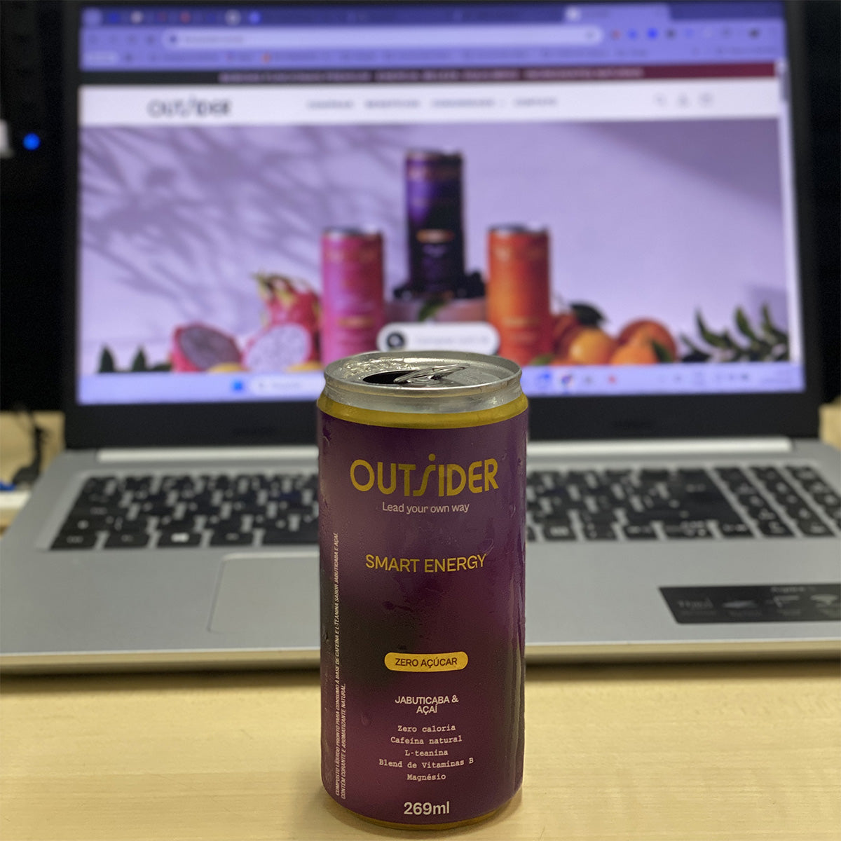 Outsider Smart Energy — Foco e energia sem crash | Pack 6 latas